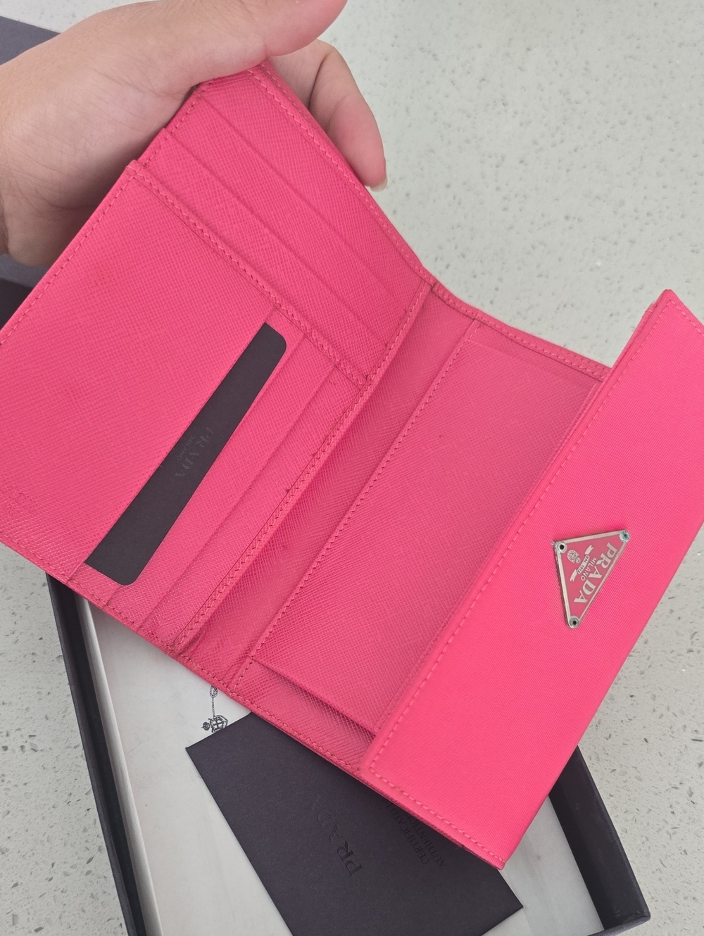 Prada Hot Pink Bifold Wallet - Picture 7 of 13